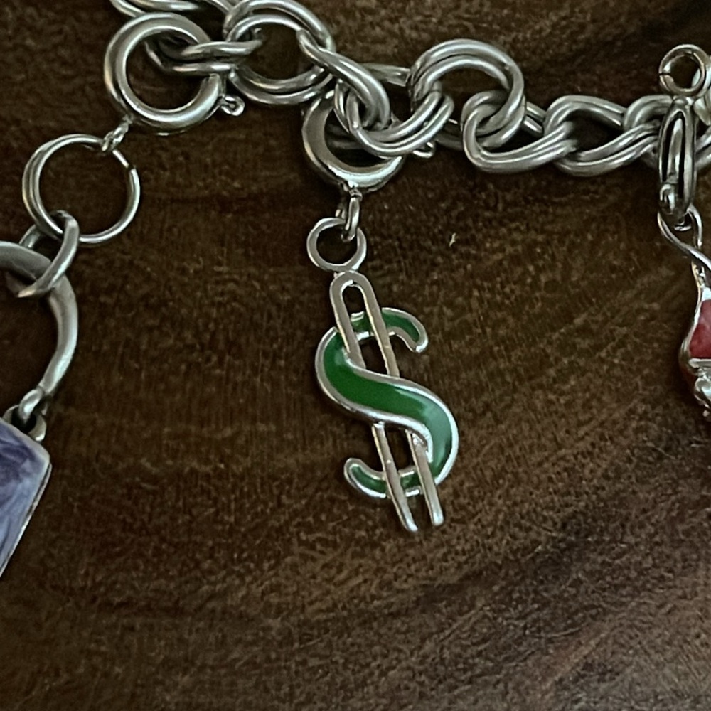 STERLING SILVER CHARM BRACELET - Picture 3 of 12